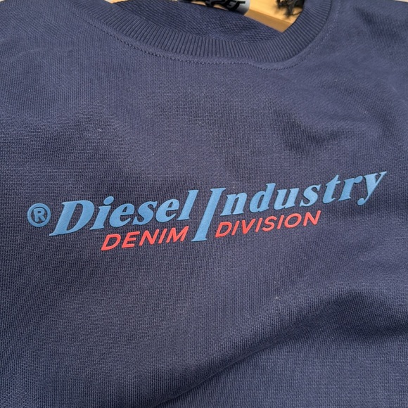 COPY - Diesel Men's Blue S-Ginn-Ind Sweatshirt, Size M - Picture 7 of 7